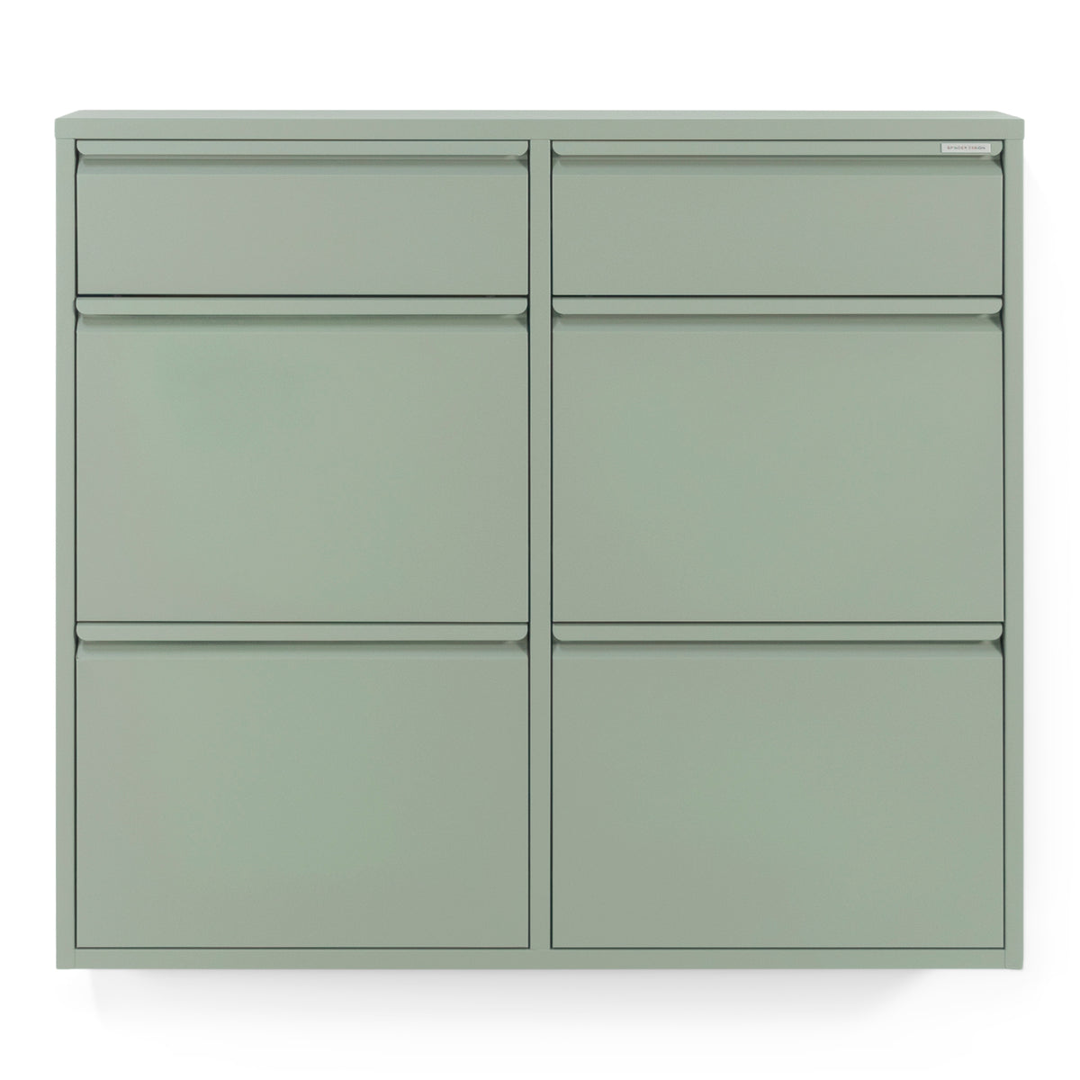 Spinder Design schoenenkast Billy 6 - Dusty Green - 8 paar schoenen