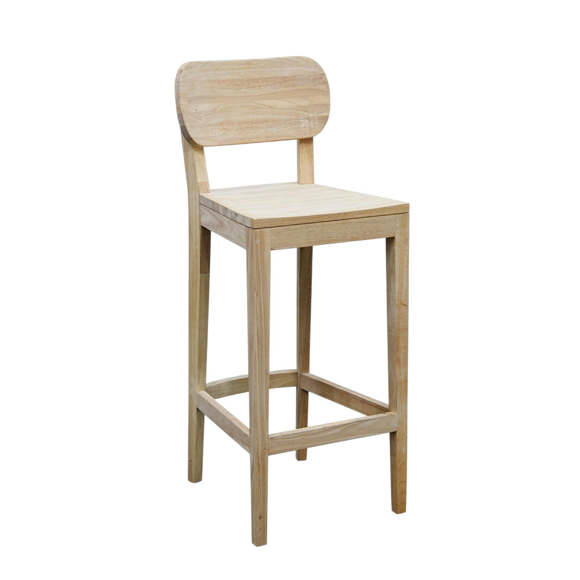 Chaise de Bar Hévéa 40x43x105cm TRADITION