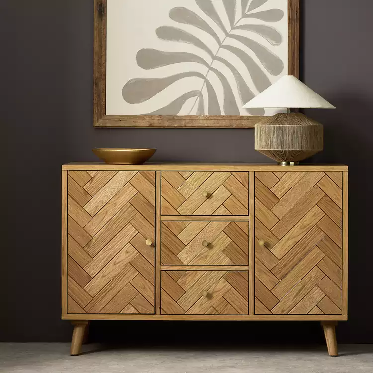 Habitat Afram 2 Door 3 Drawer Sideboard - Natural