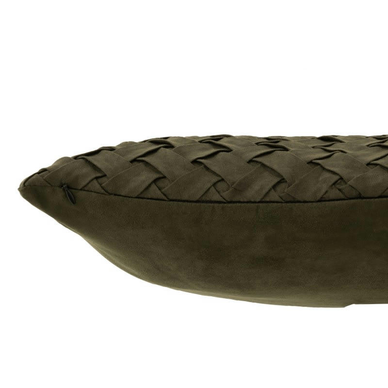 TISSÉ - Coussin tissé polyester vert 43x43