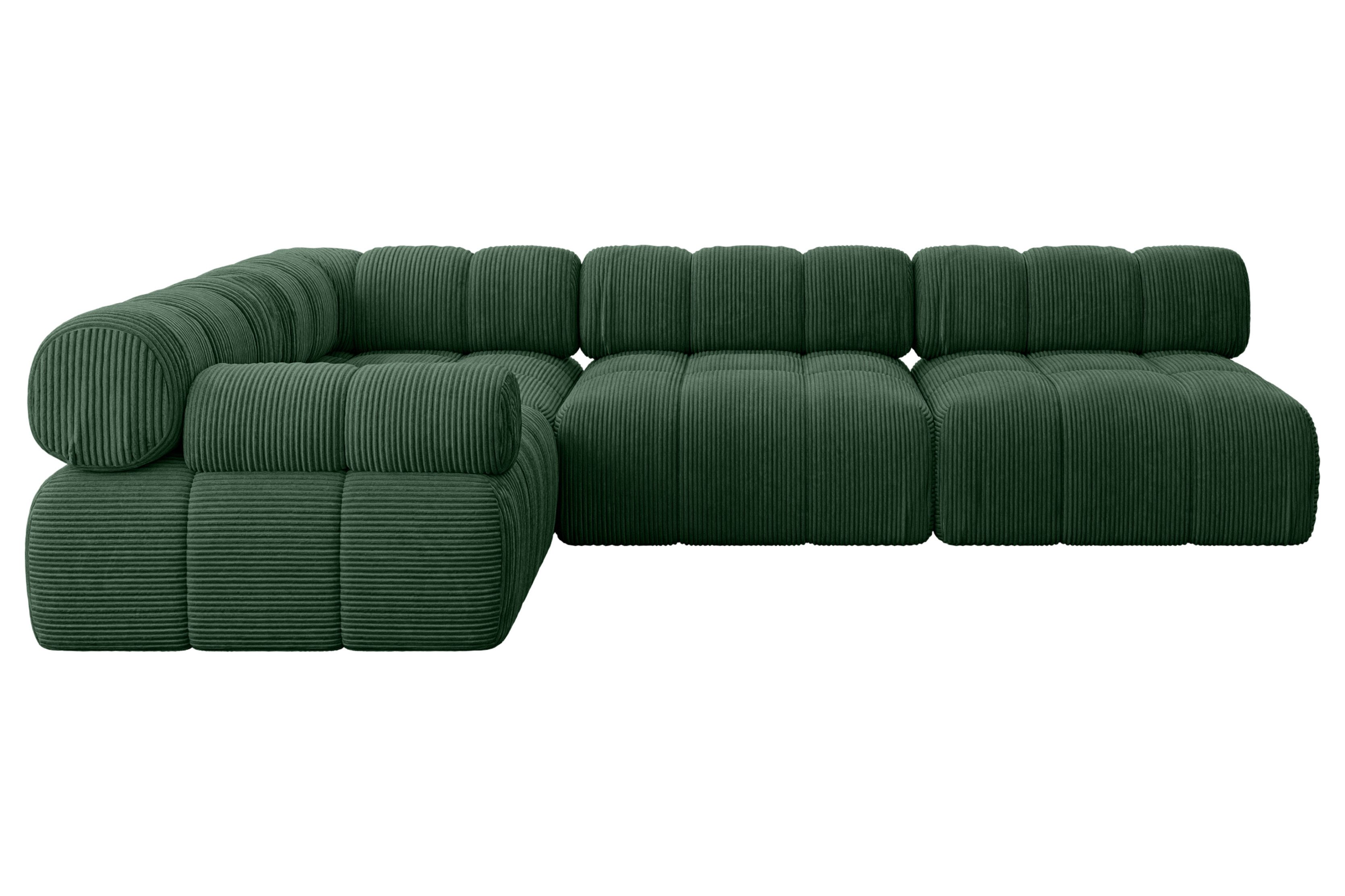 Narożnik lewostronny modułowy MENDE-L2 285x190x70 cm Zielony