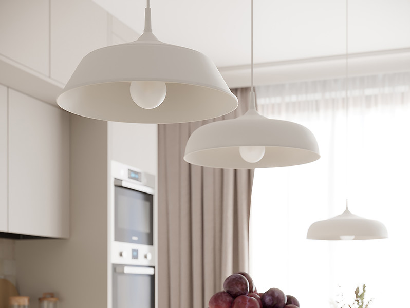 Lampa wisząca Frika stalowa biała