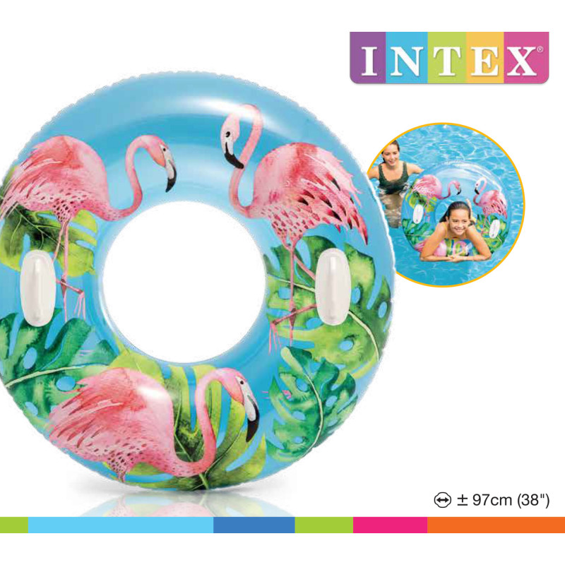 Bouée gonflable Tropicale Ø 97 cm INTEX