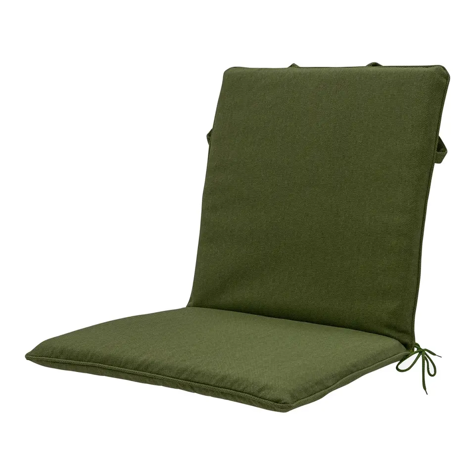 Madison - Stapelstoelkussen Moss green canvas eco  - Ca. 97x49 cm - Set van 4