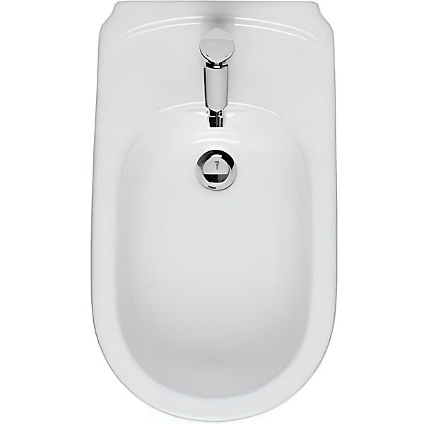 Bidet céramique traditionnelle SANINDUSA a poser au sol Proget Confort blanc