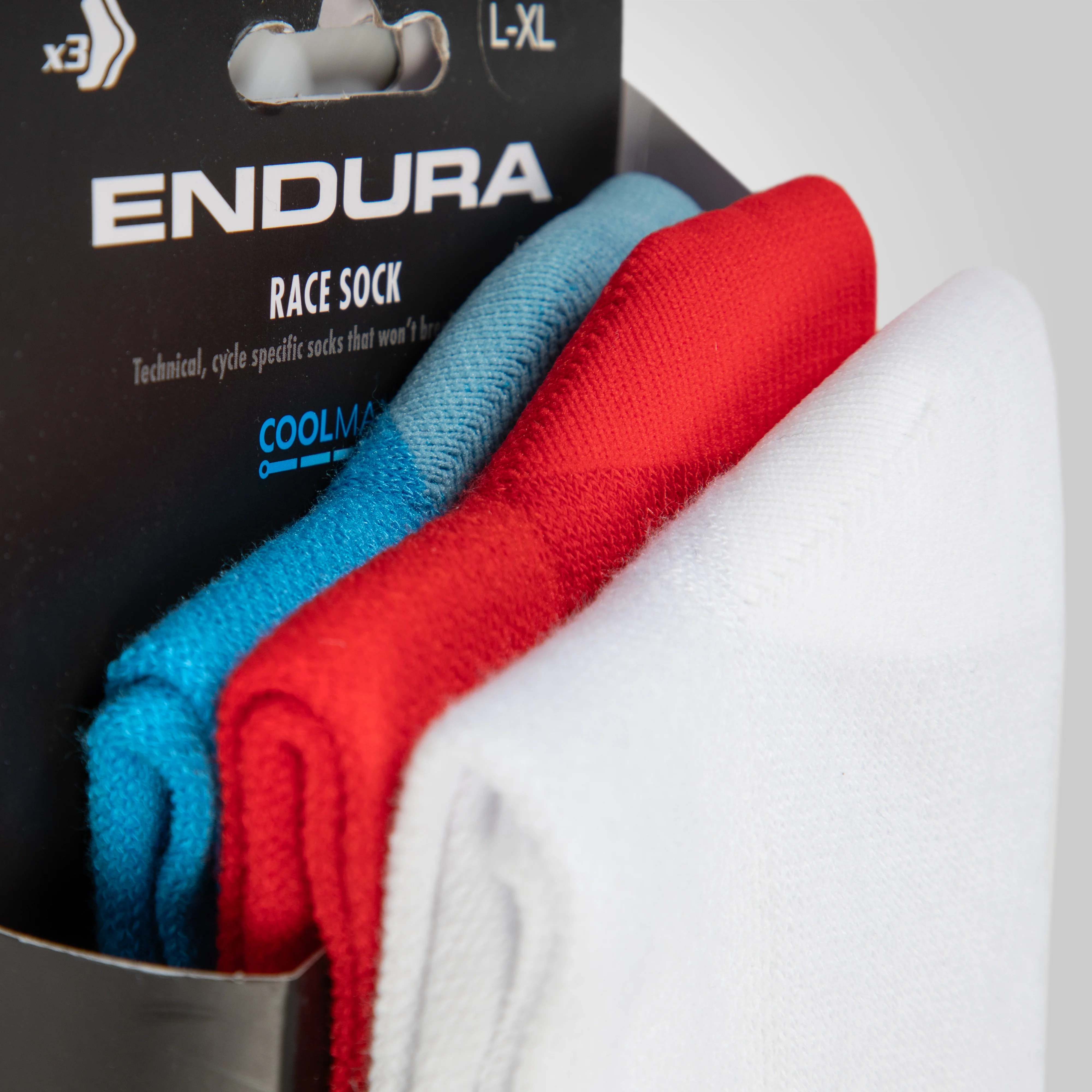 Coolmax® Race 3-Pack Socks - White
