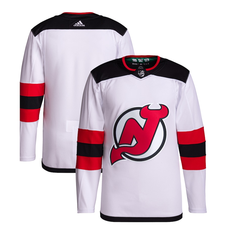 New Jersey Devils adidas Away Primegreen Authentic Pro Jersey – White