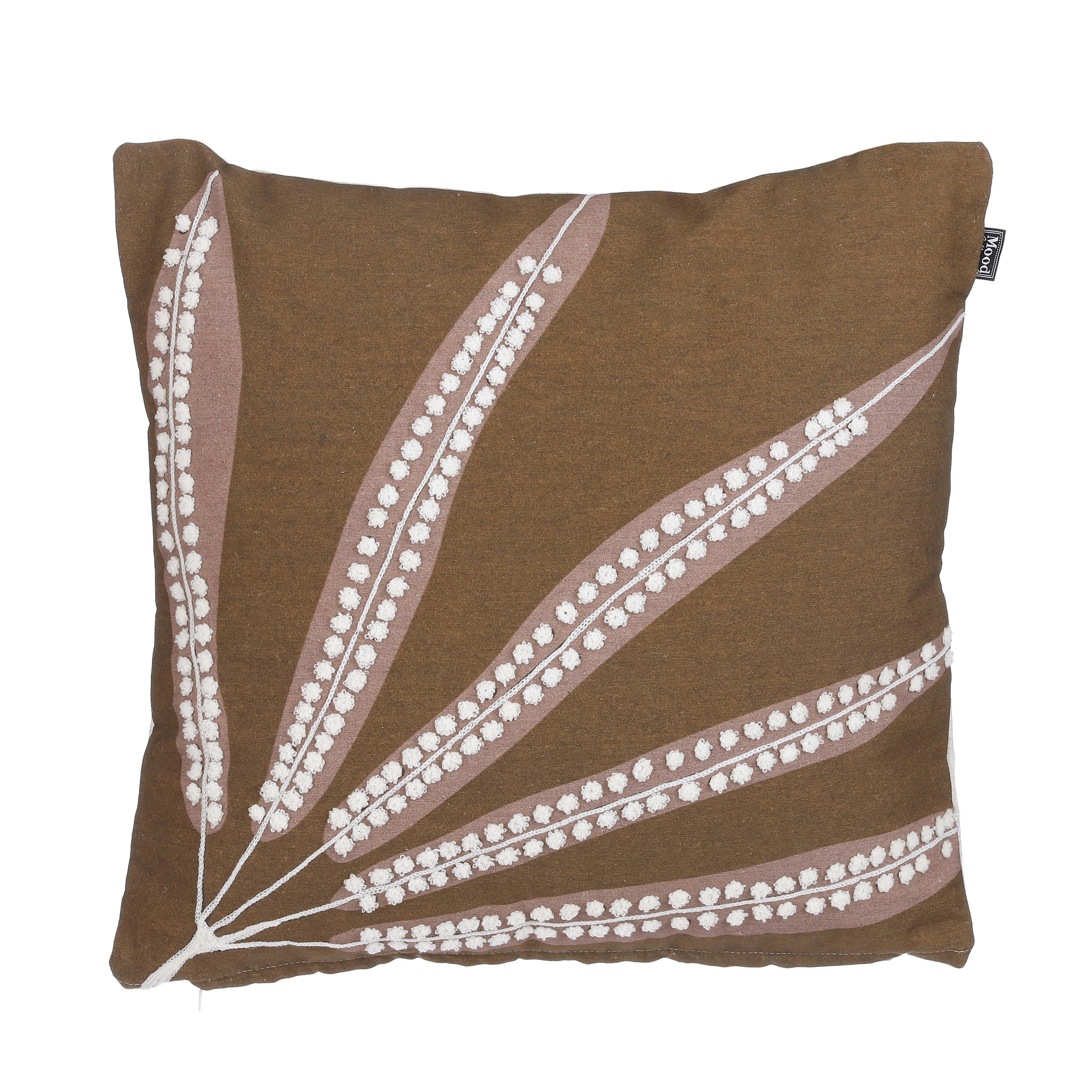 SEATTLE - Coussin en coton marron 50x50
