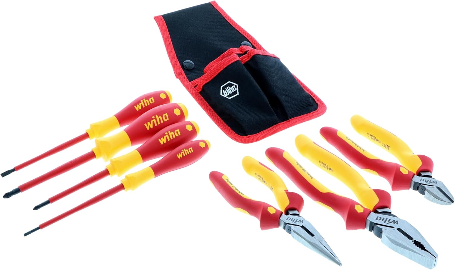 Wiha 32985 7 Piece Insulated Industrial Pliers and Screwdriver Set