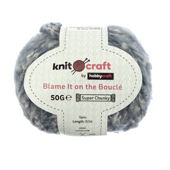 Knitcraft Denim Blue Blame It on the Boucl&eacute; Yarn 50g