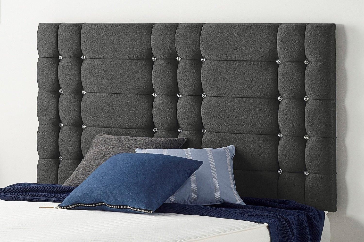 Somnior Bliss Divan Bed Base with Headboard Tweed Fabric