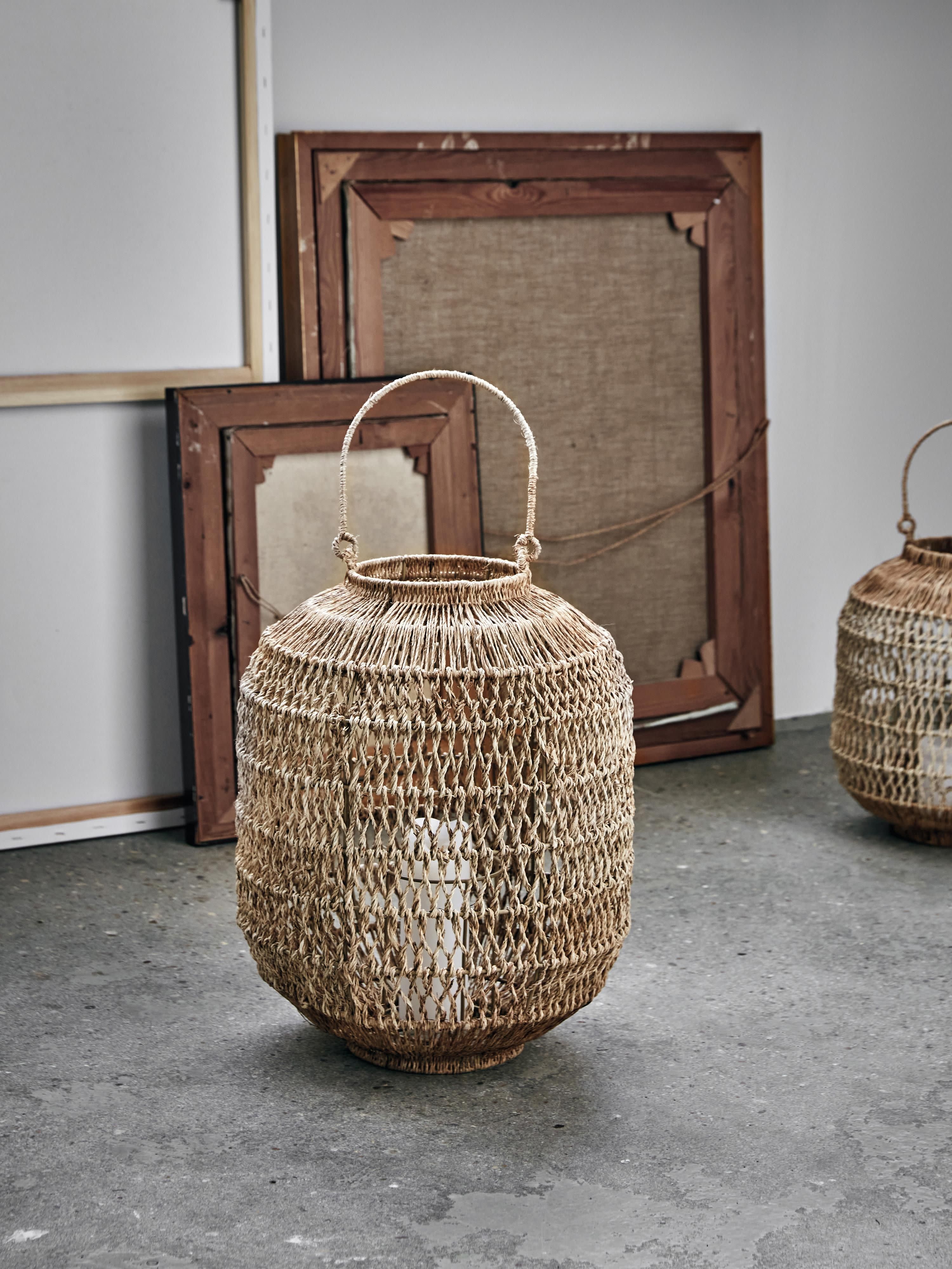 Handgefertigte Laterne Dive aus Jute