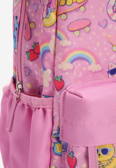Girls Pink Fun Animal School Backpack