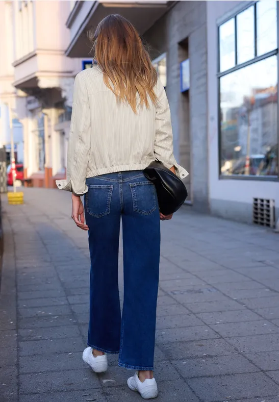 Blouson mit Zipper und Streifen