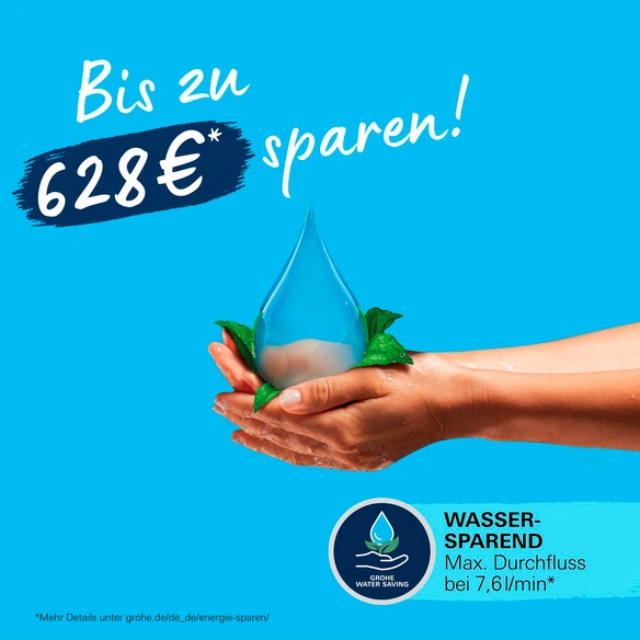 Handbrause, Ø 11 cm, 1 Strahlart, wassersparend, chromfarben