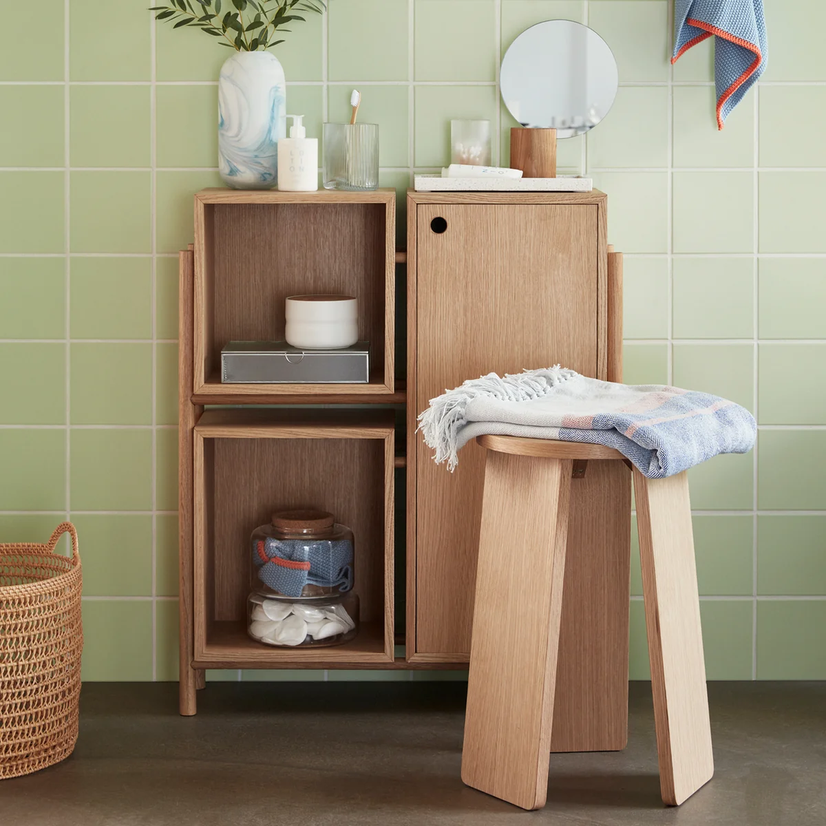 Hübsch Interior - Hocker, H 42 cm / Eiche