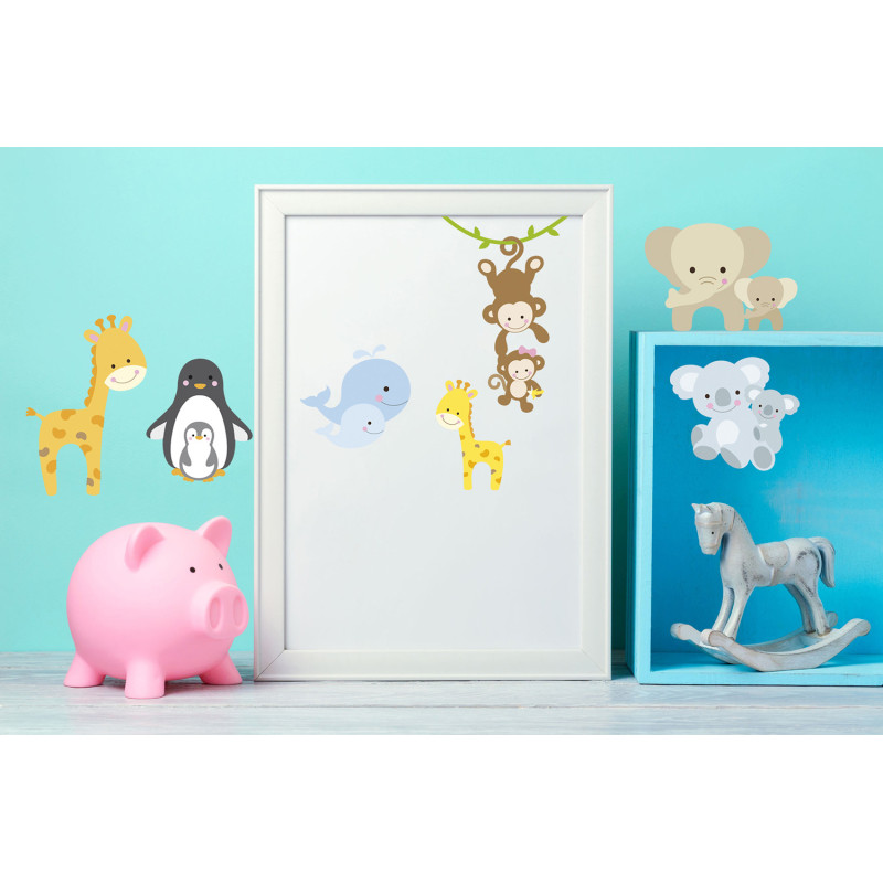Planche de stickers Mini Bébés Animaux