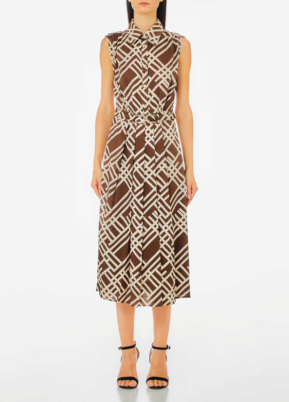 Abito chemisier in twill stampato