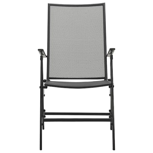 NNEVL Folding Mesh Chairs 4 pcs Steel Anthracite