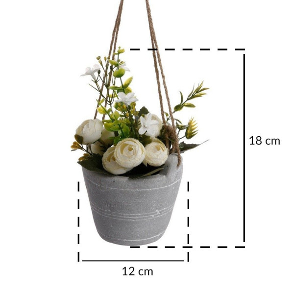Sztuczne kwiaty w doniczce ROSES, 18 cm