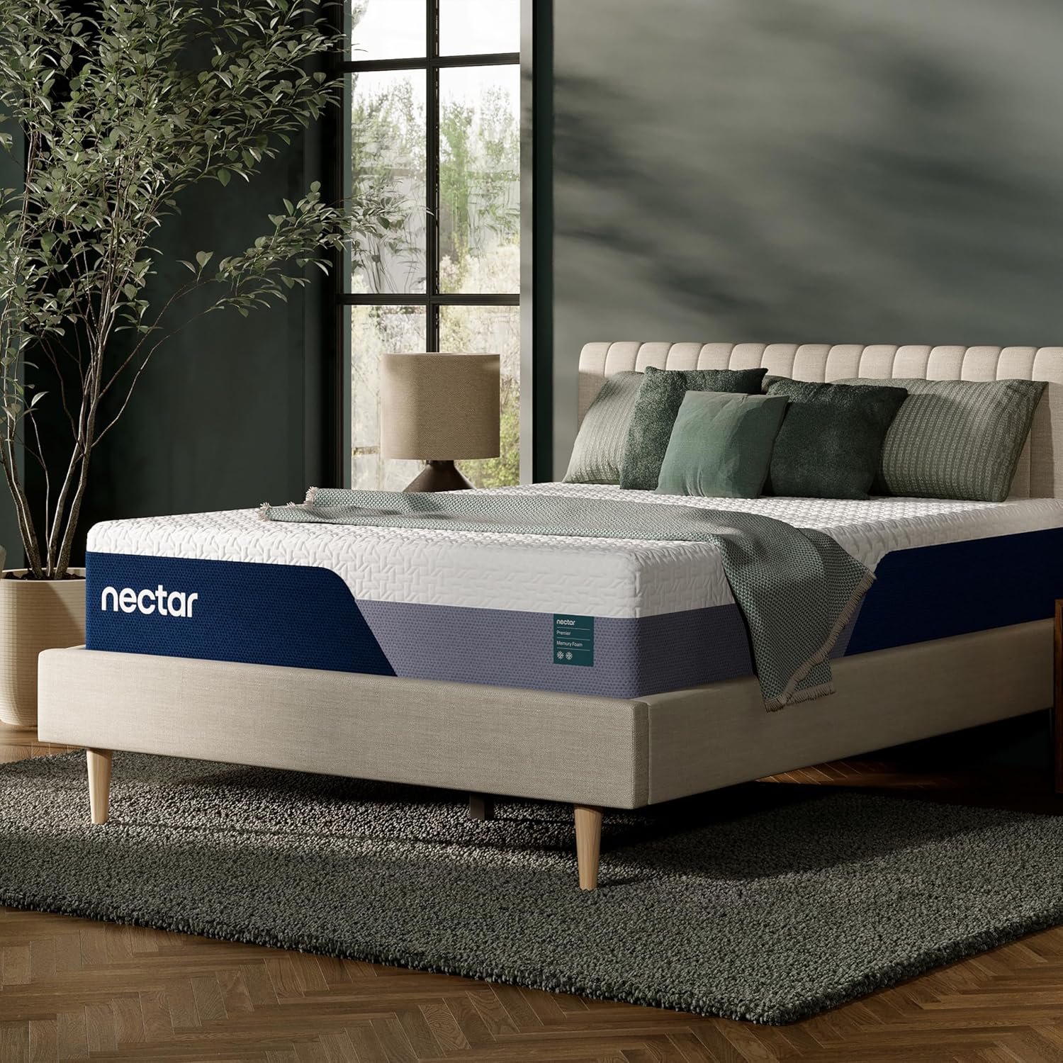 Nectar Premier 13” Queen Mattress - Medium Firm - Contouring Memory Foam - Cooling Upgrade - Back Pain Relief - Mattress in a Box - 365-Night Trial & Forever Warranty