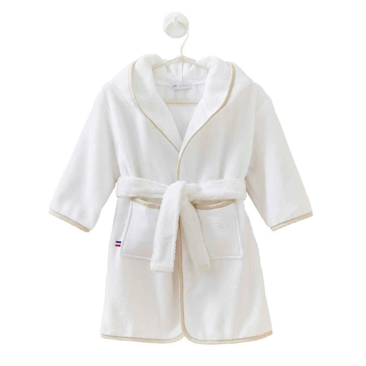 - Peignoir enfant blanc & lin (2-3 ans)