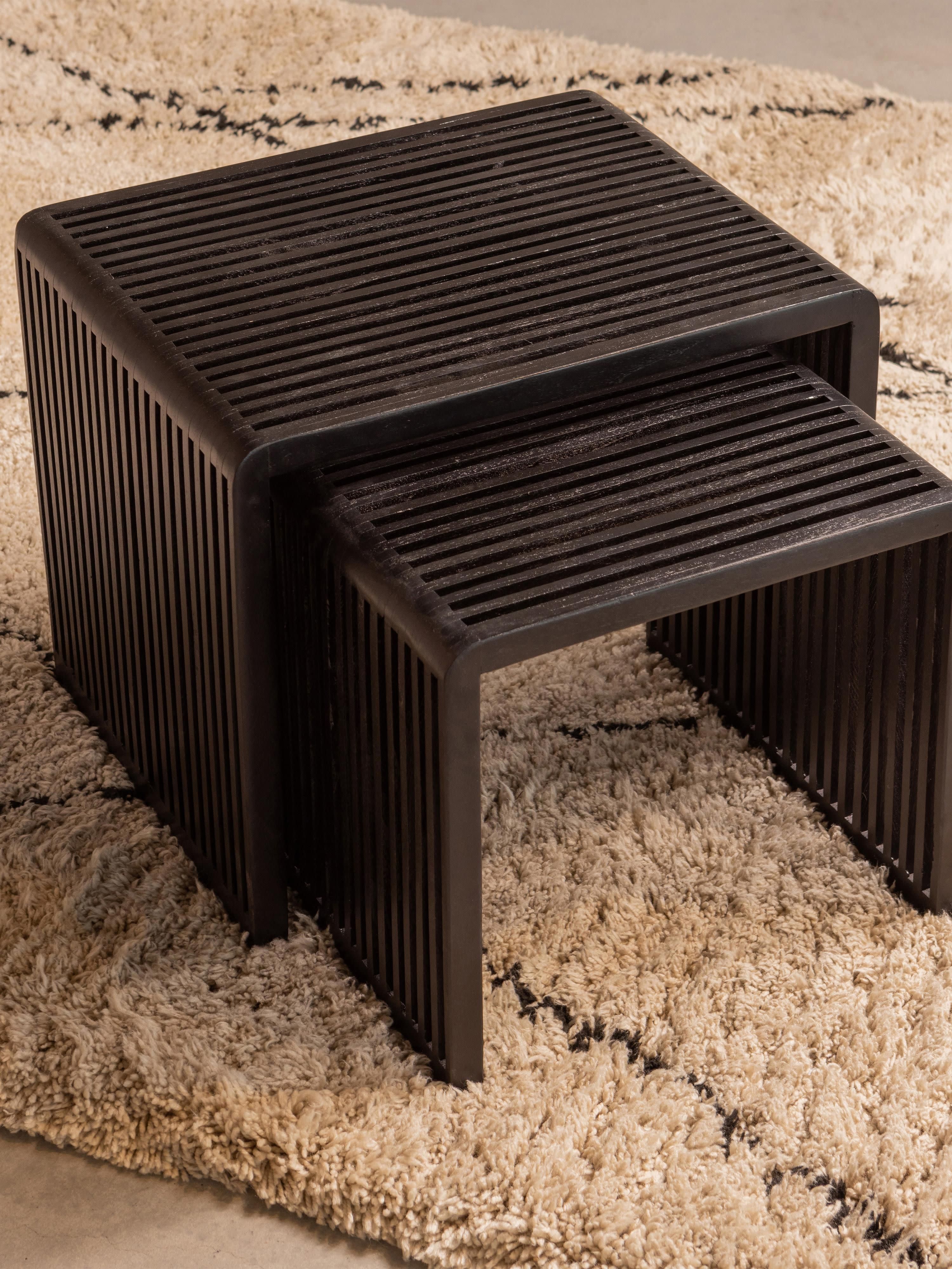 Beistelltische Willa aus Teakholz, 2er-Set