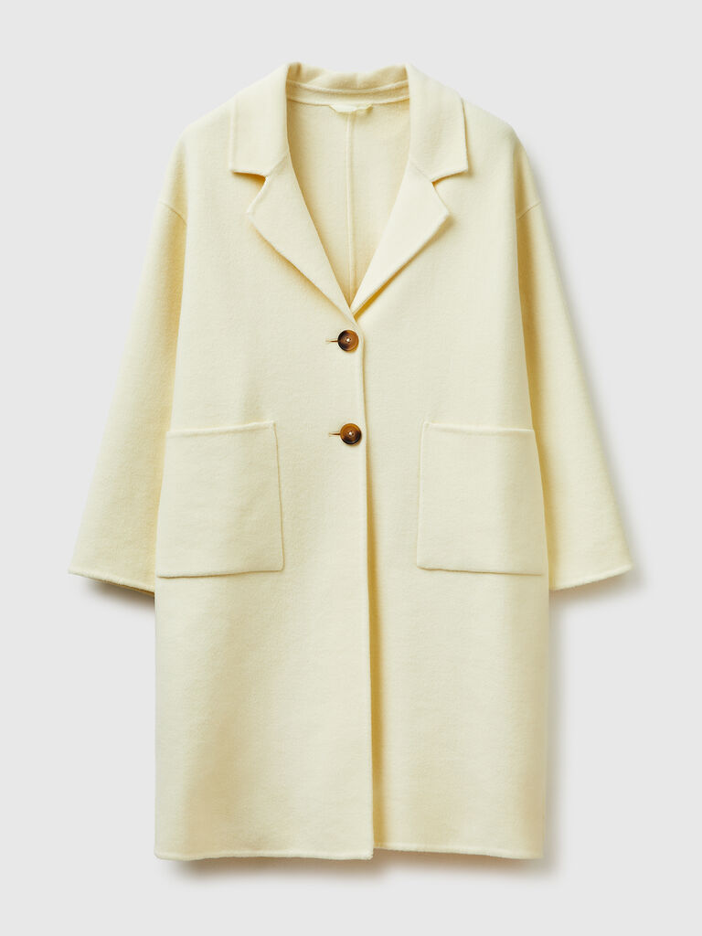 Long coat in wool blend