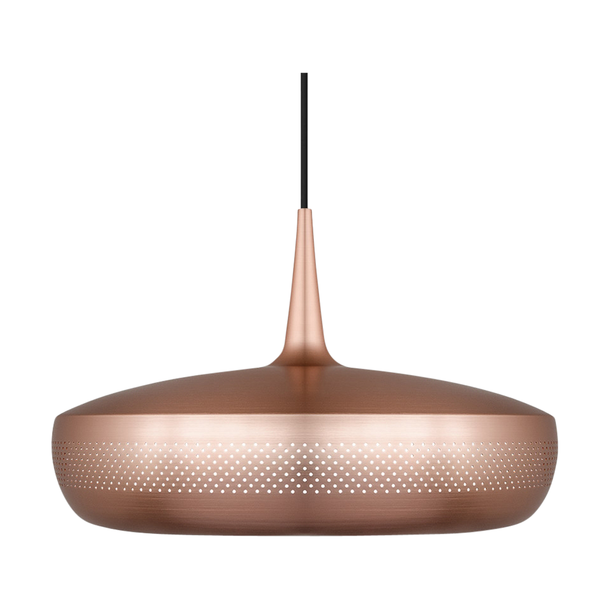 Umage Clava Dine hanglamp brushed copper - met koordset zwart - Ø 43 cm