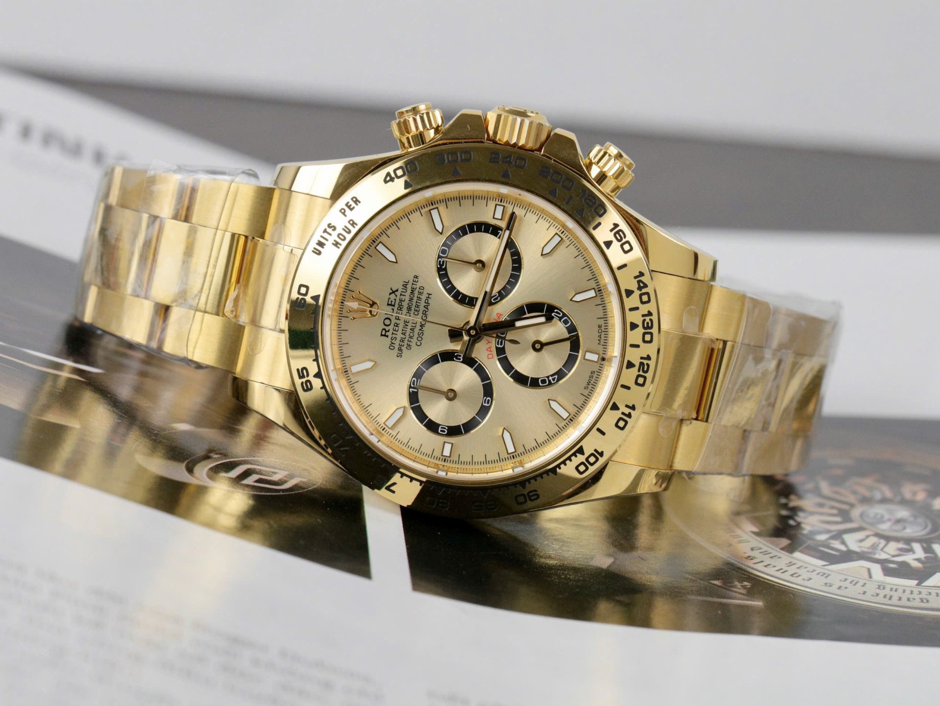 Rolex Daytona 126508 YG Plated Champagne Dial 40mm Oyster Super Clone