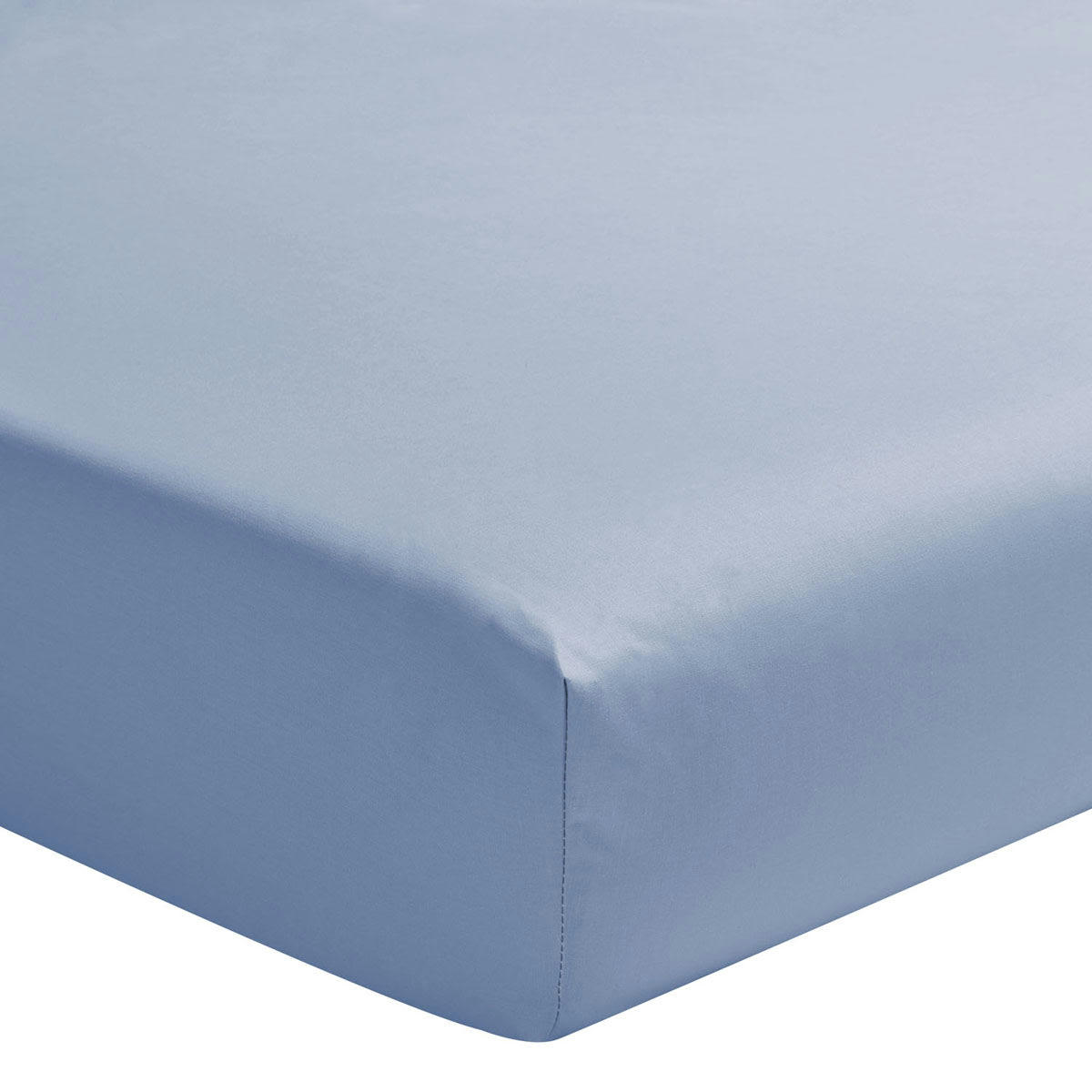ROYAL LINE - Drap housse en percale de coton bleu 140x190