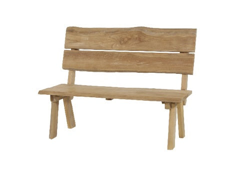 Lesli Living loveseat teak - zwart - 130x63x100cm