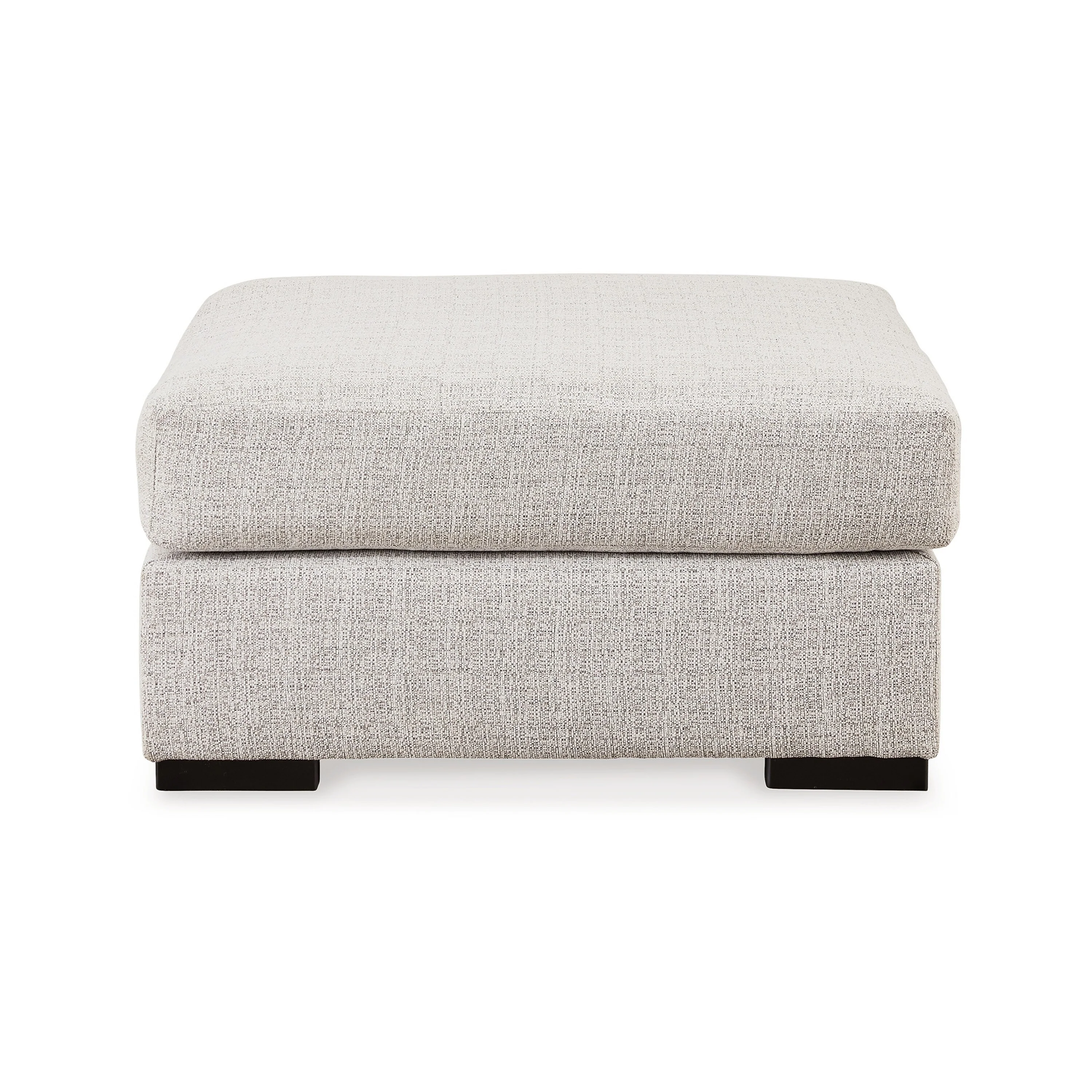 Zina Oversized Accent Ottoman, Stone Gray Nuvella, 36 Inch Square