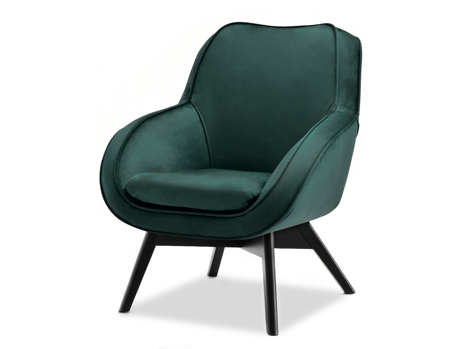 Zielony Fotel Welurowy Glamour Do Salonu Mers