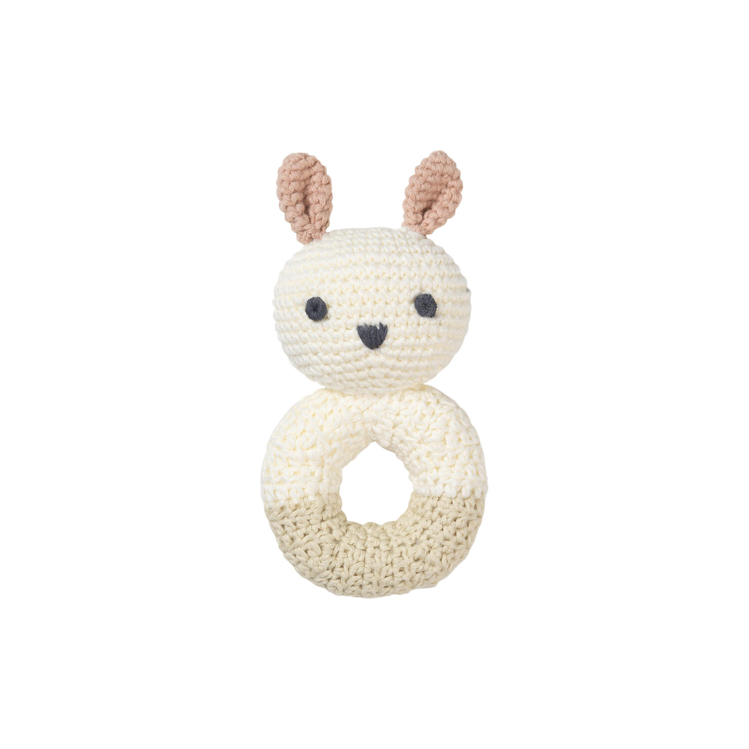 Oline kanin rangle, white/beige/rose