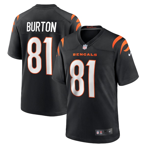 Jermaine Burton Cincinnati Bengals Nike  Game Jersey -  Black