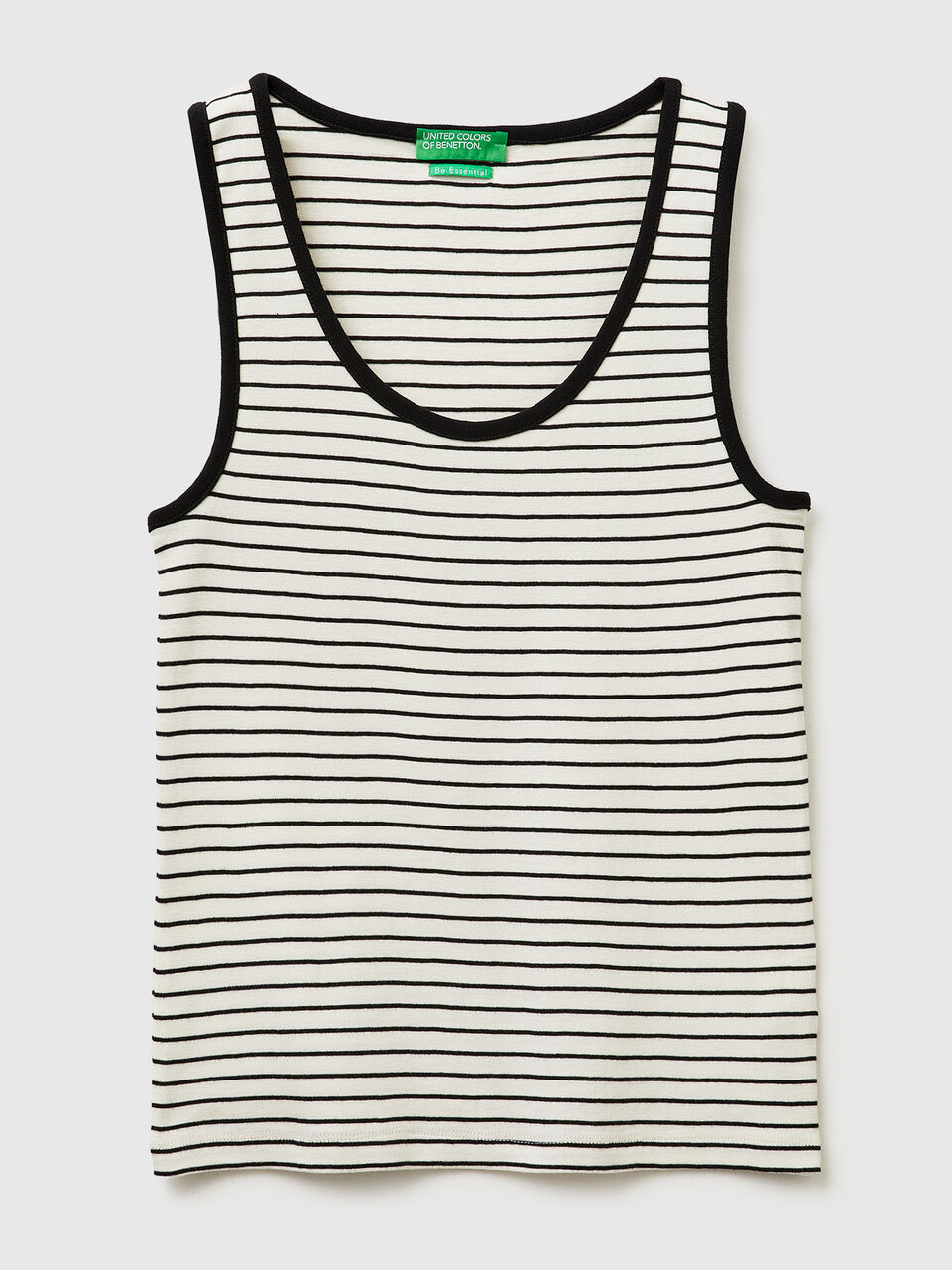 Striped tank top in pure cotton
