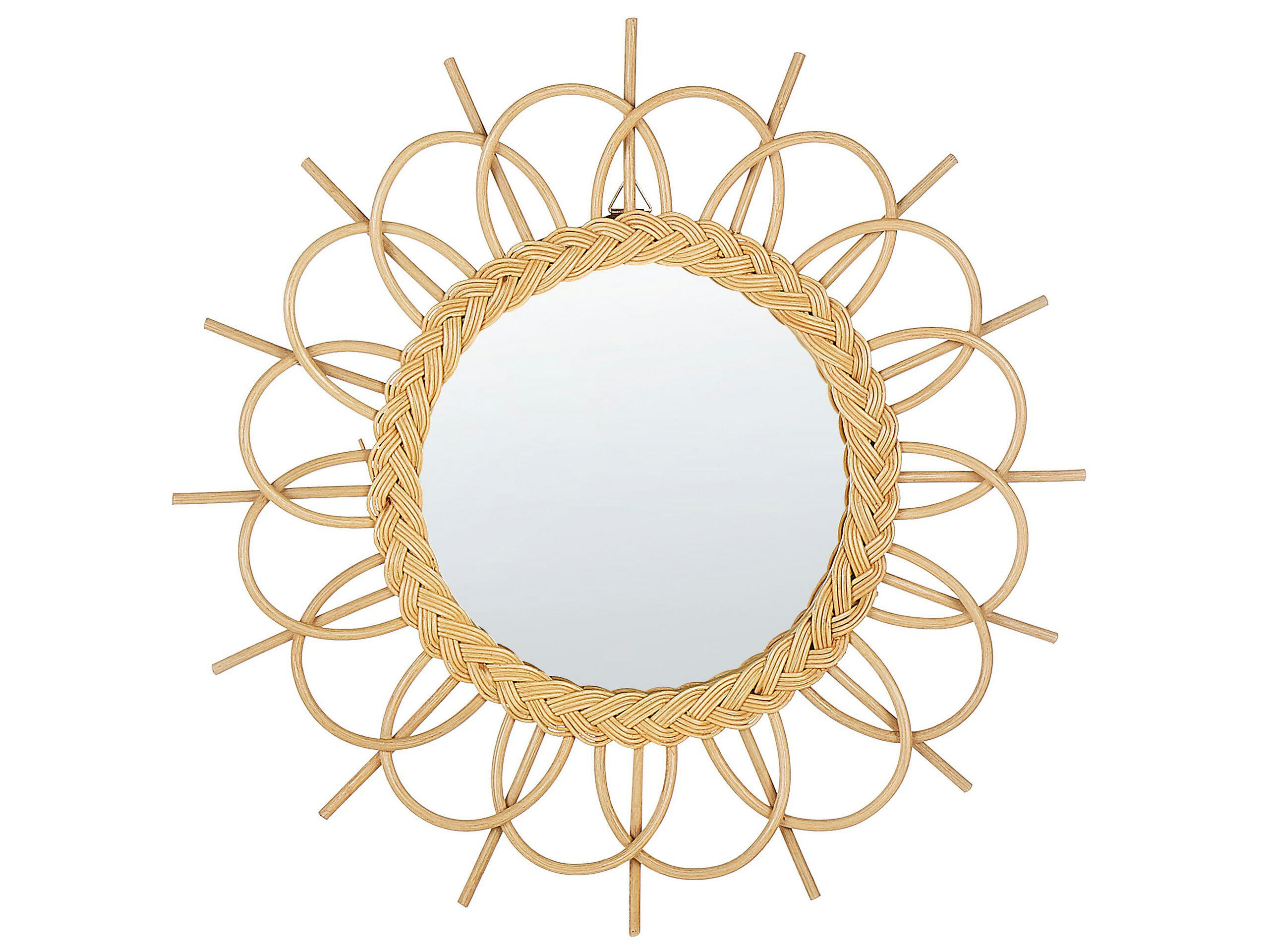 TELAKIA - Miroir en rotin beige 60x60