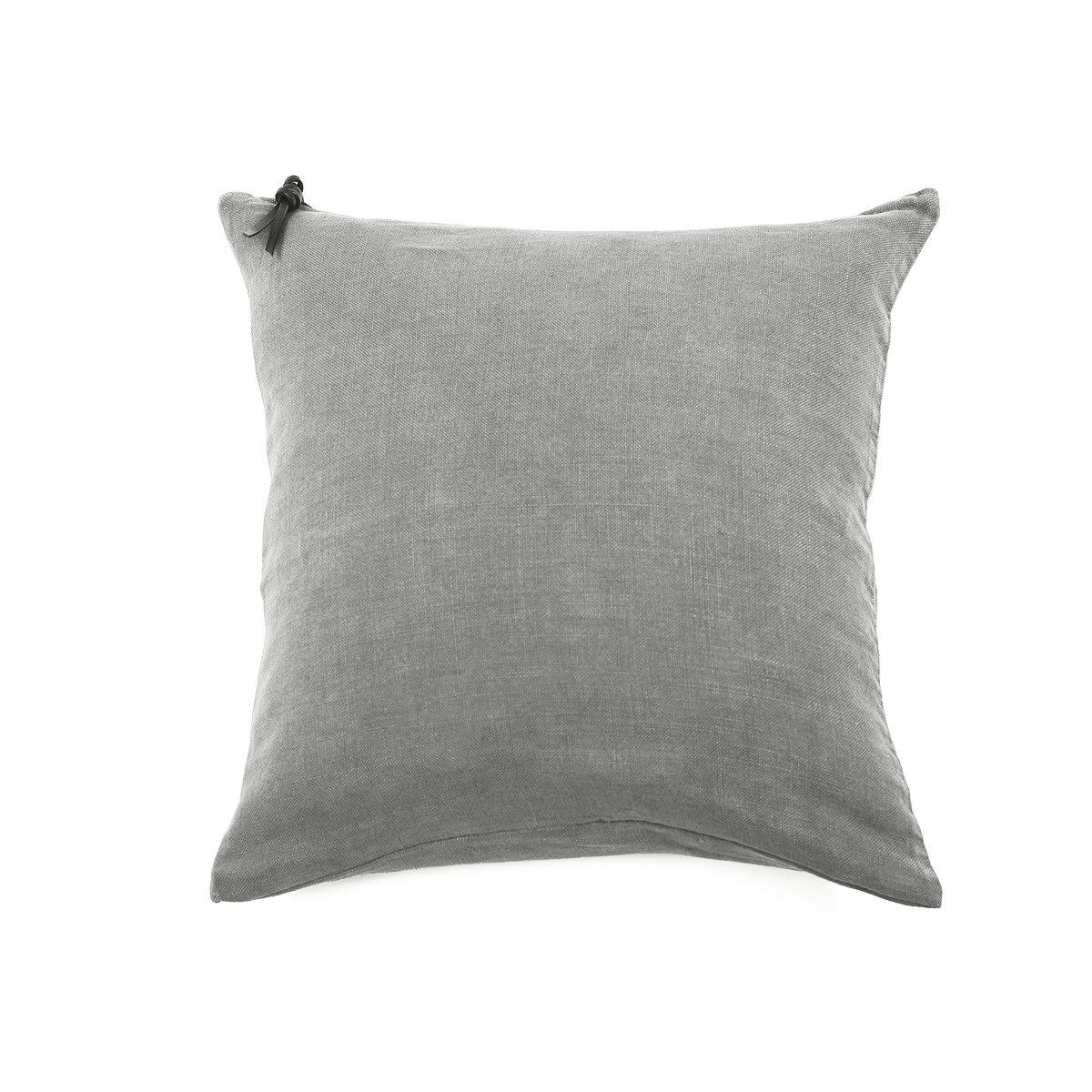 L'ESSENTIEL - Coussin Lin pur lavé  Gris  45x45