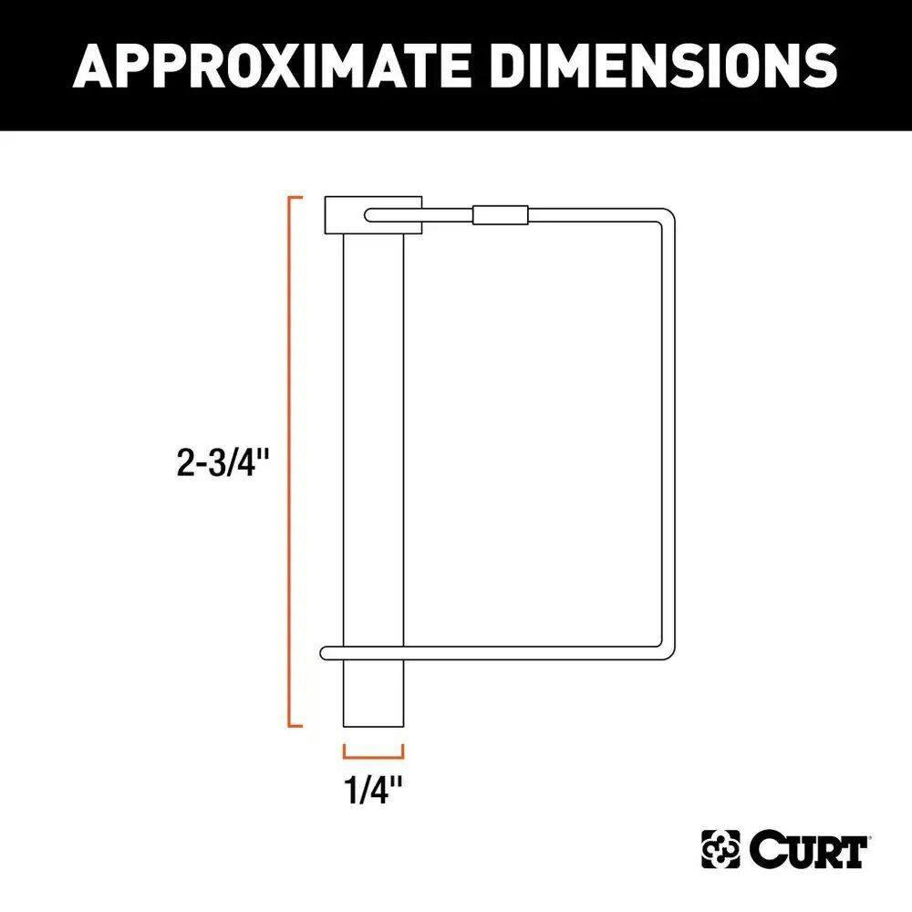 CURT 1/4-in Safety Pin (2-3/4-in Pin Length)