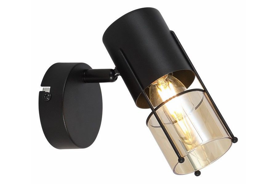 Kinkiet czarny Scottie 1xE14x40W wym:15x12x8cm IP20 Reality