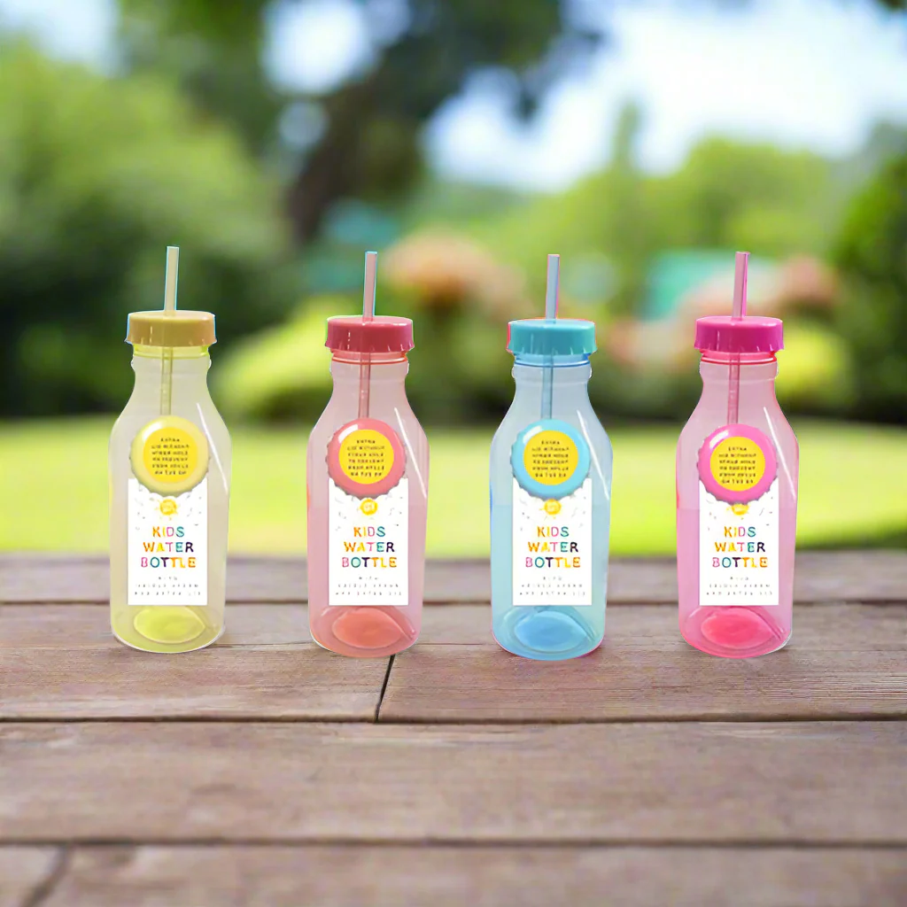 Summer Days Kids Water Bottle & Straw