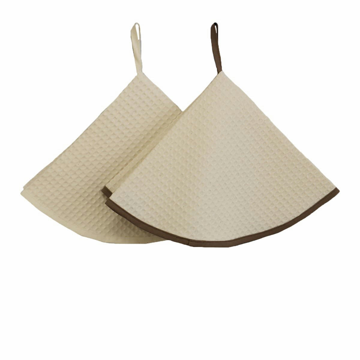 HOME - Lot de 2 essuies mains en coton ecru