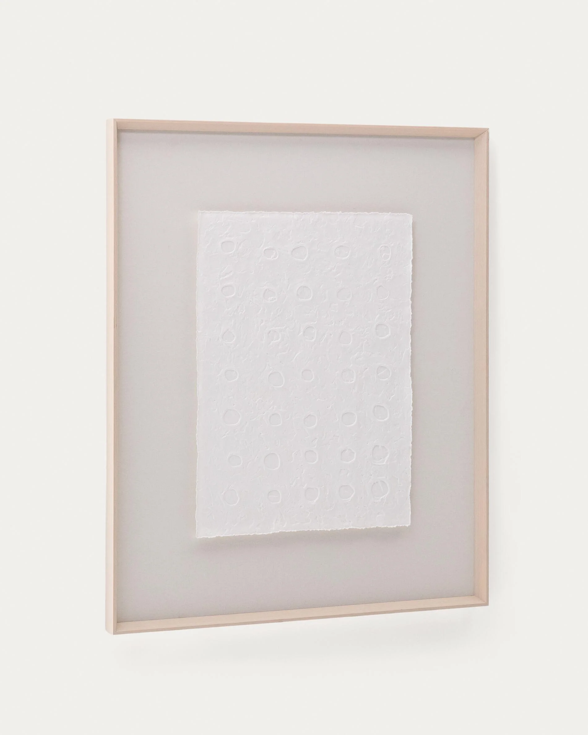Olvin abstract picture on white recycled paper with hand-crafted reliefs 104 x 124cm
