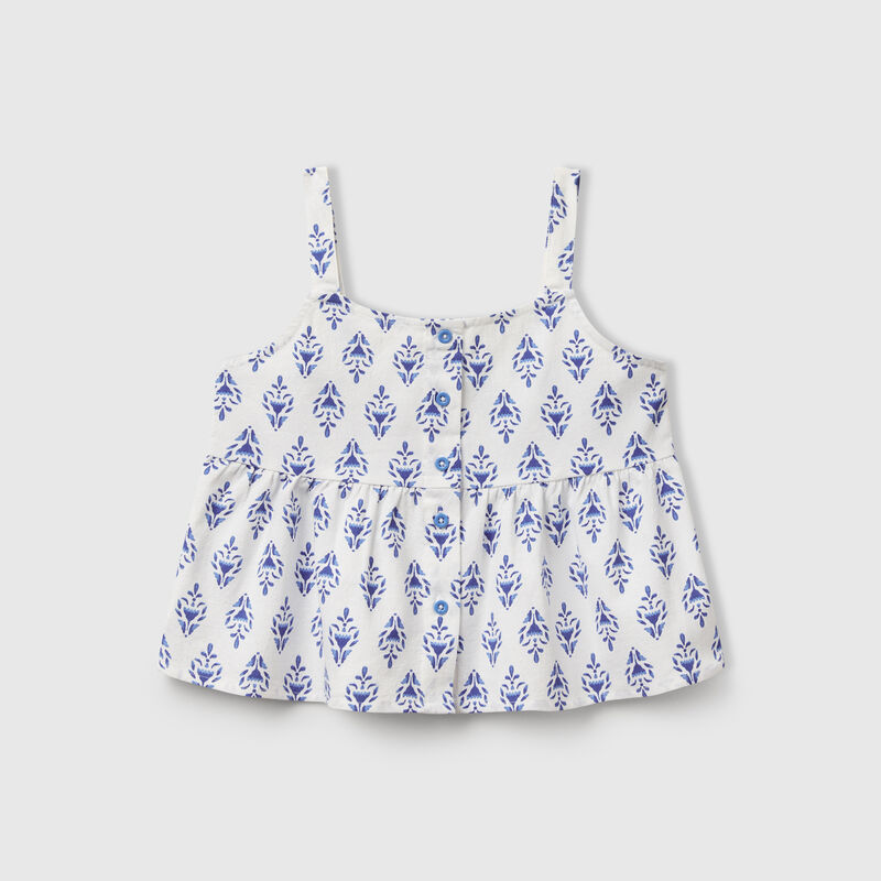 Patterned top in pure cotton