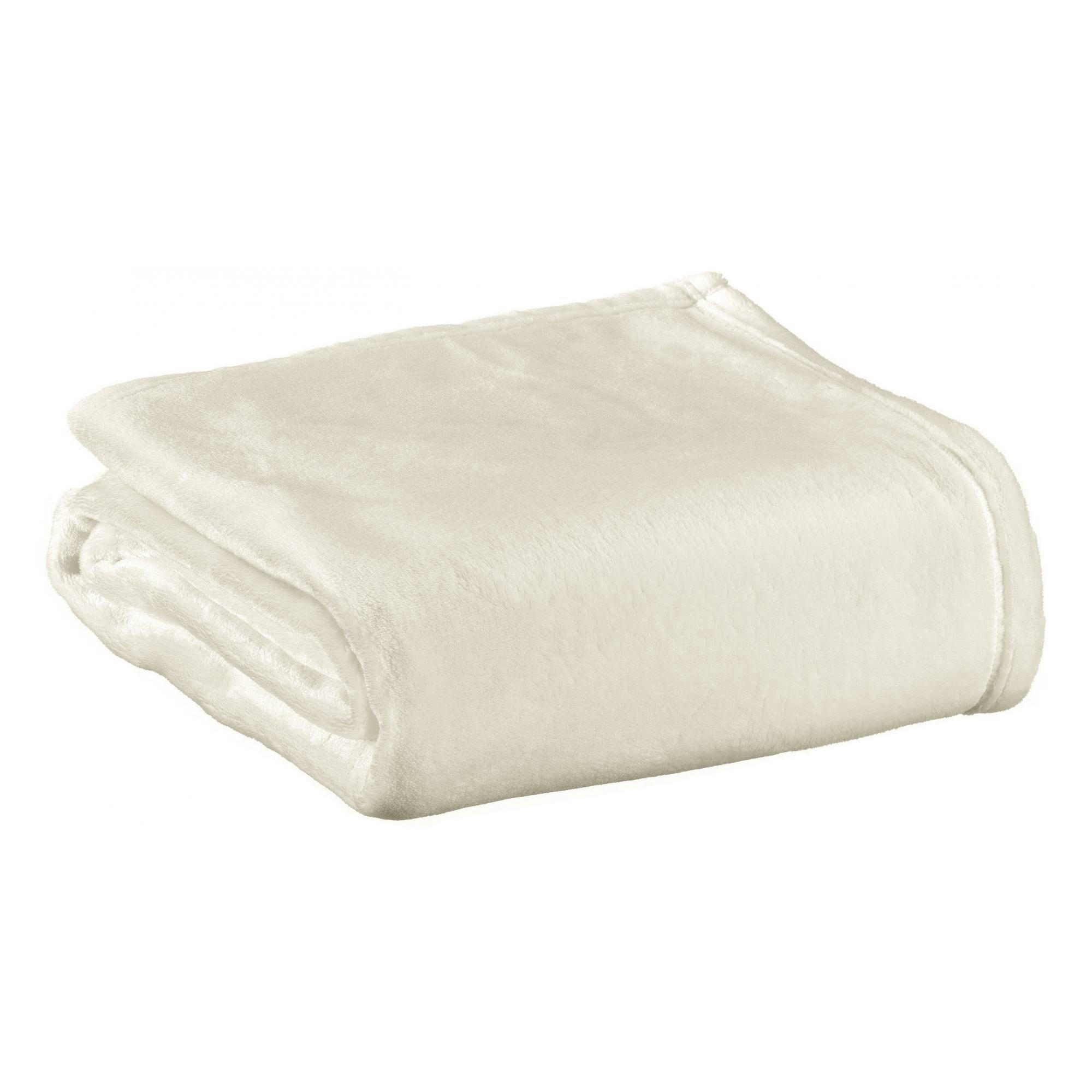 THEO - Plaid recyclé Théo en coton recycle neige 130 x 160