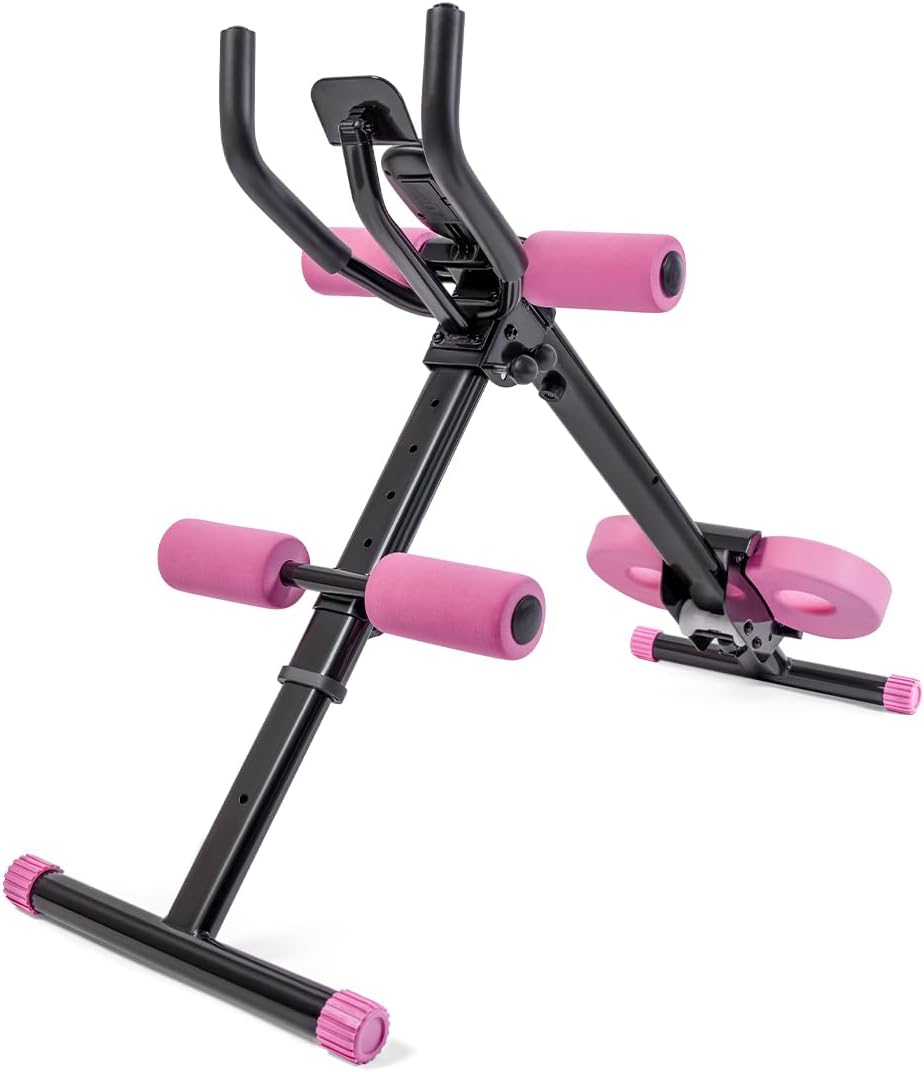 TOUSAINS Core & Abdominal Trainers AB Workout Machine, Adjustable Home Gym Exercise Machine for Waist, Arms, Butt & Full Body Toning, Ab Cruncher Fitness Equipment with Padded Seat