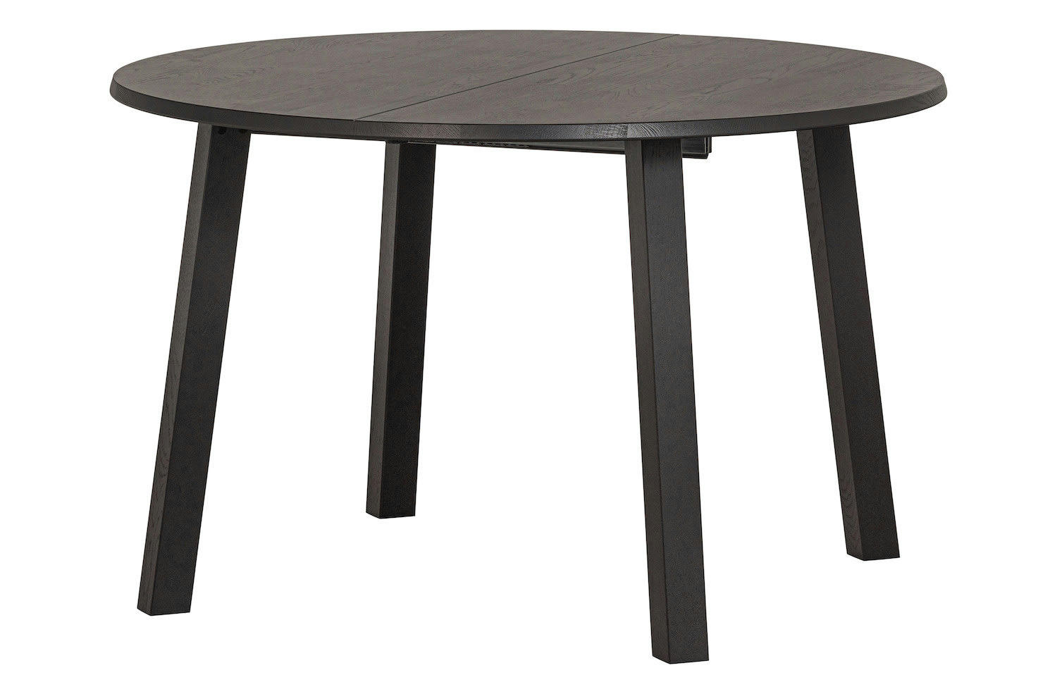 LANGEJAN - Table de repas ronde extensible en chêne noir D 120