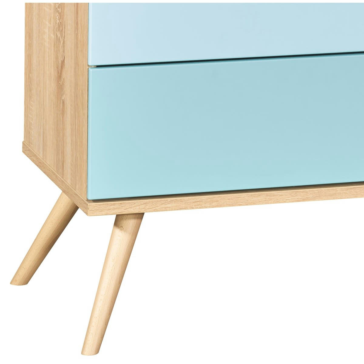 SEVENTIES - Commode 1 porte 3 tiroirs en bois