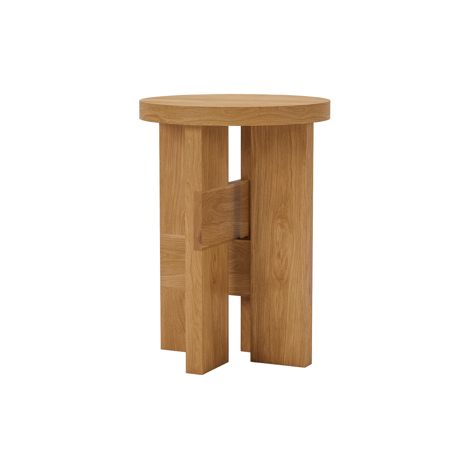 Mio Stool and Side Table, oiled oak